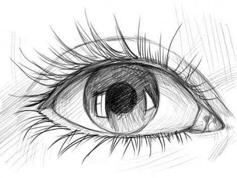 Як намалювати очі олівцем